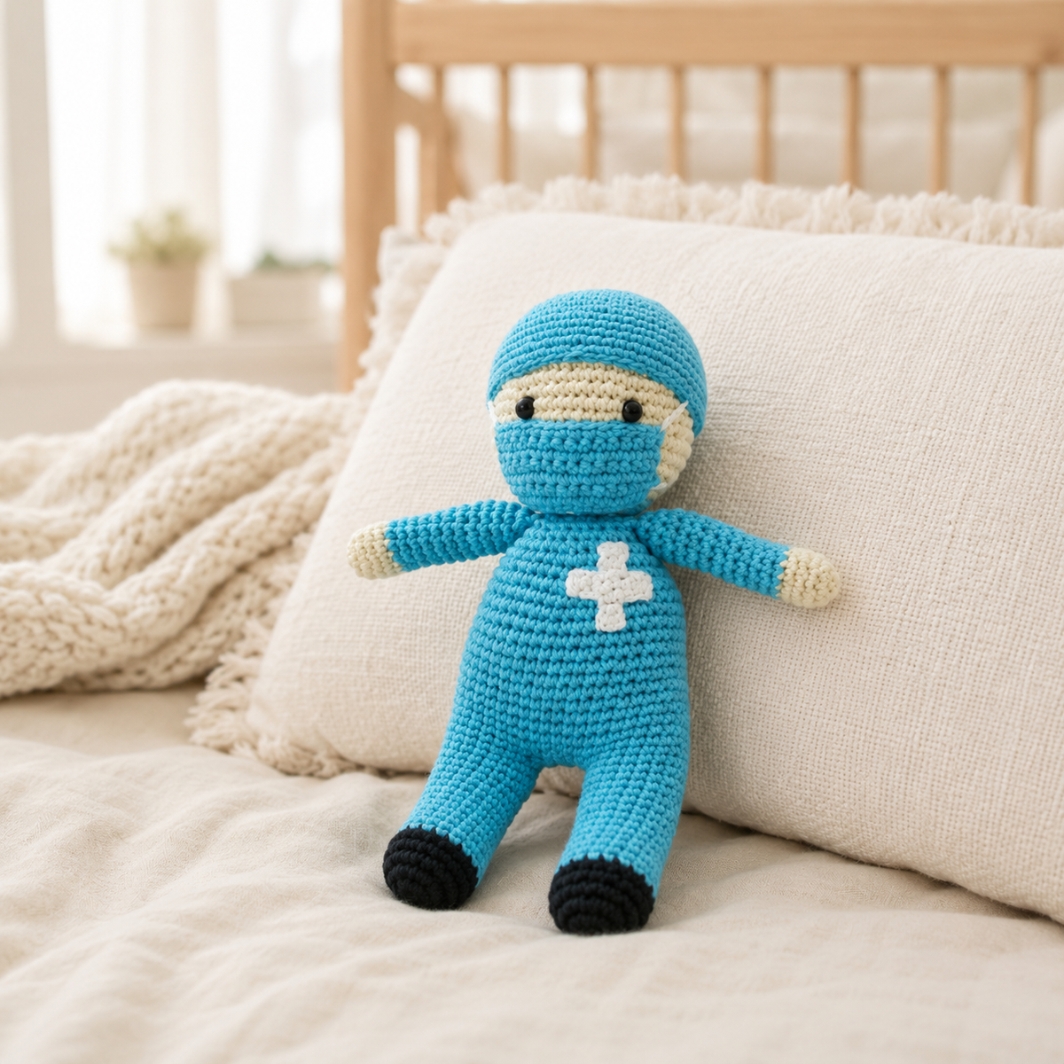 LS2493 - Nurse Rattle - Blue 1