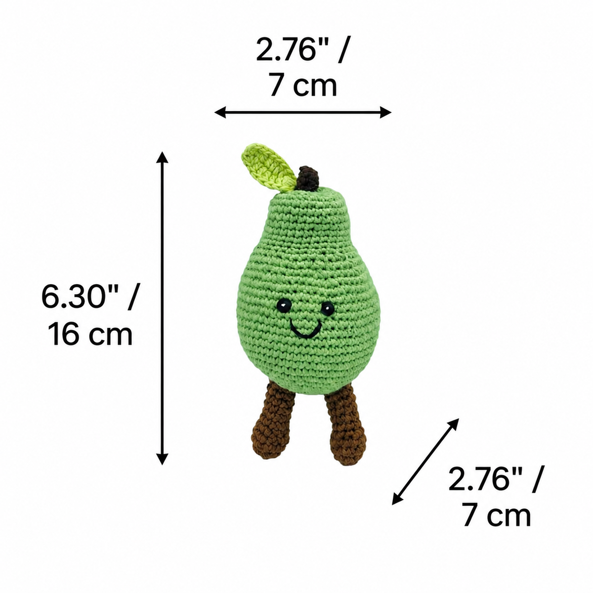 LS2514 - Pear Rattle dimensions