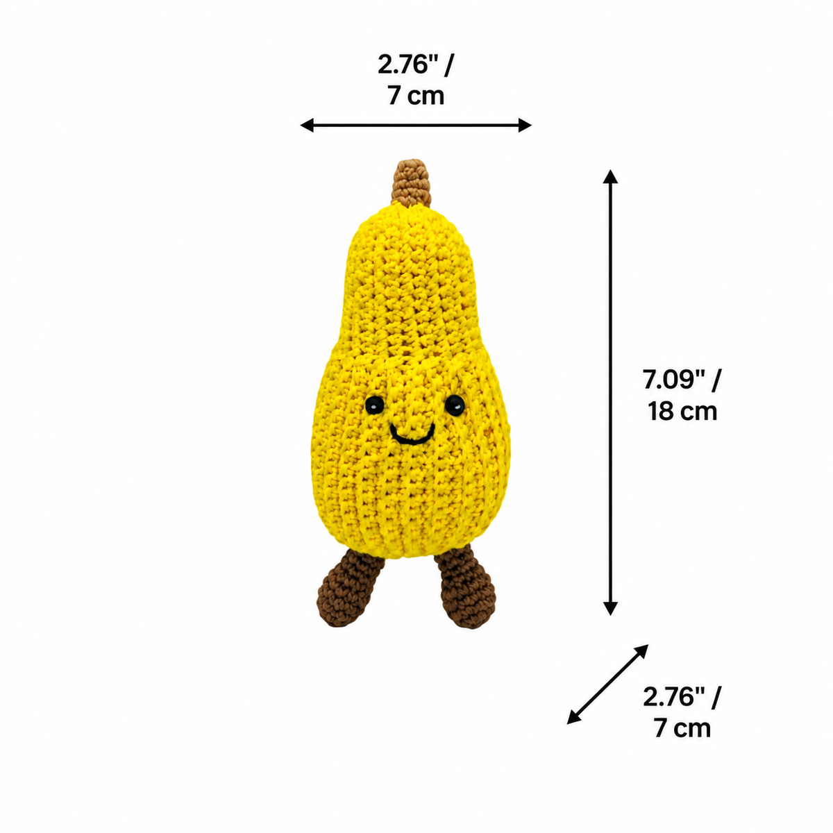 LS2515 - Squash Rattle - Yellow dimensions