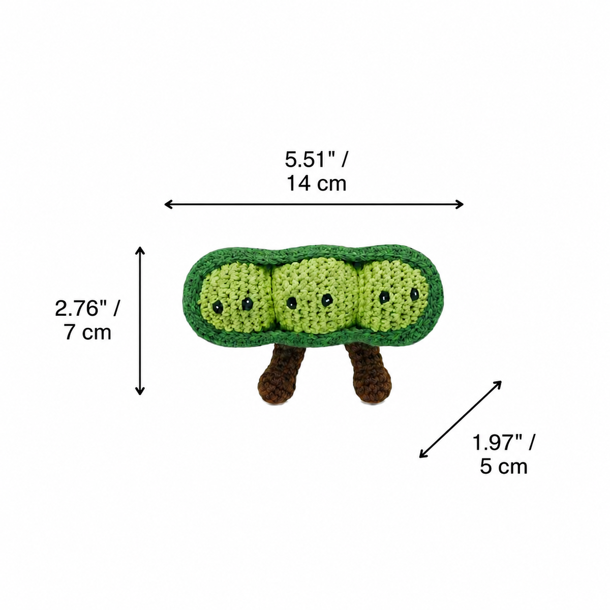 LS2535 - Peapod Rattle dimensions