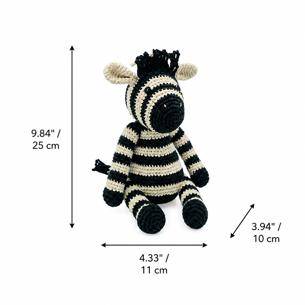 LS2555 - Zebra Rattle dimensions