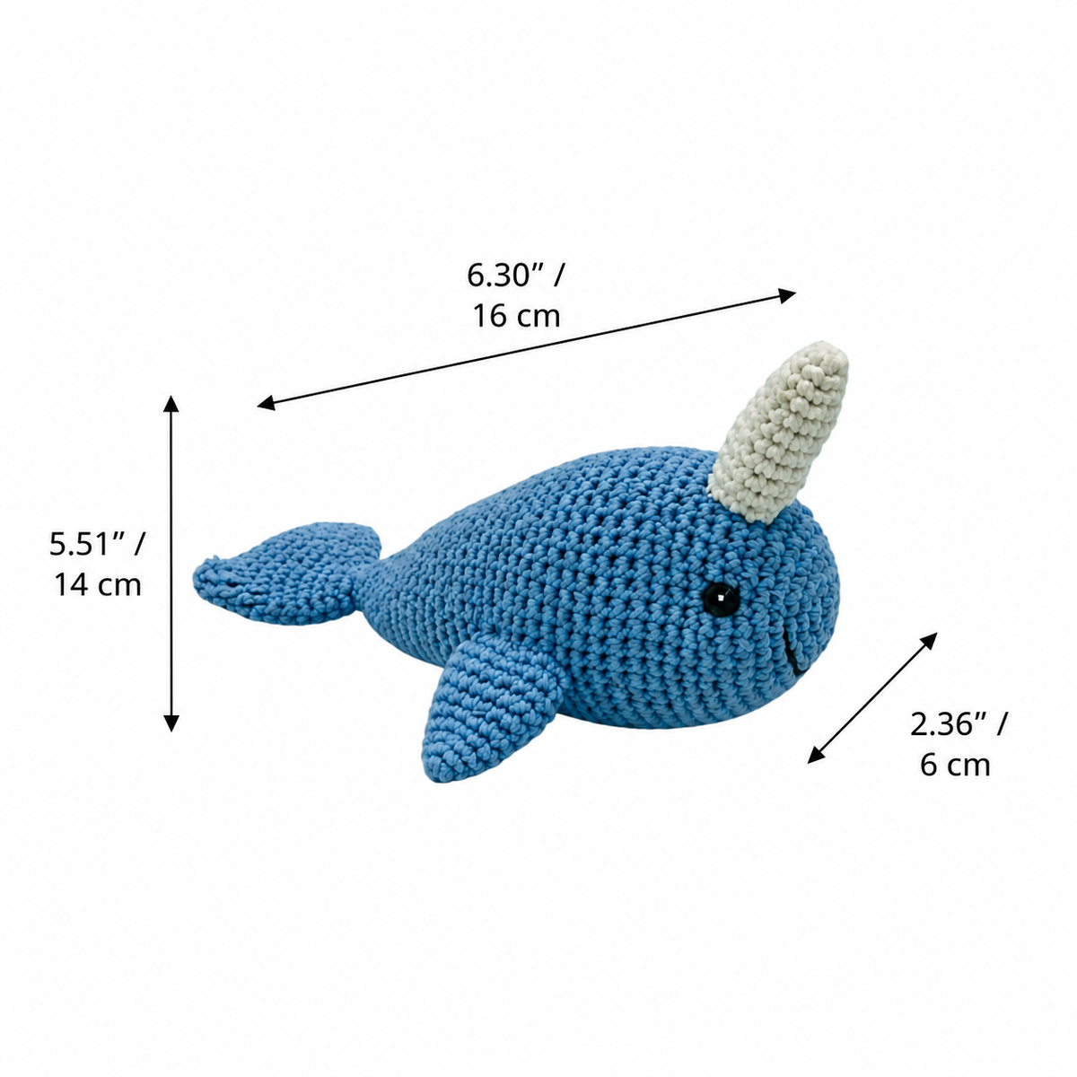 LS2567 - Narwhal Rattle dimensions
