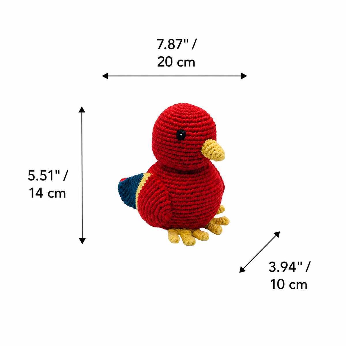 LS2483 - Parrot Rattle dimensions
