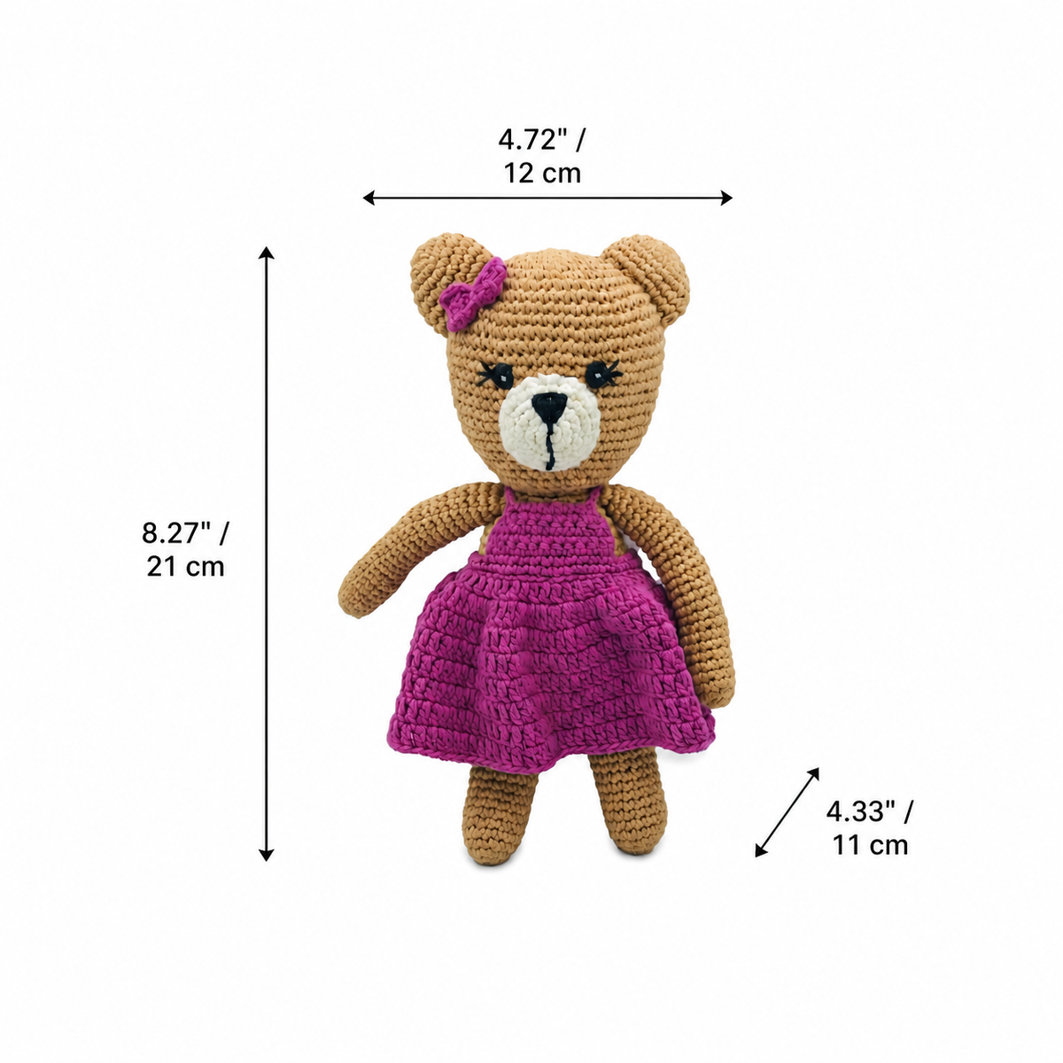 LS2486 - Bear Rattle - Girl dimensions