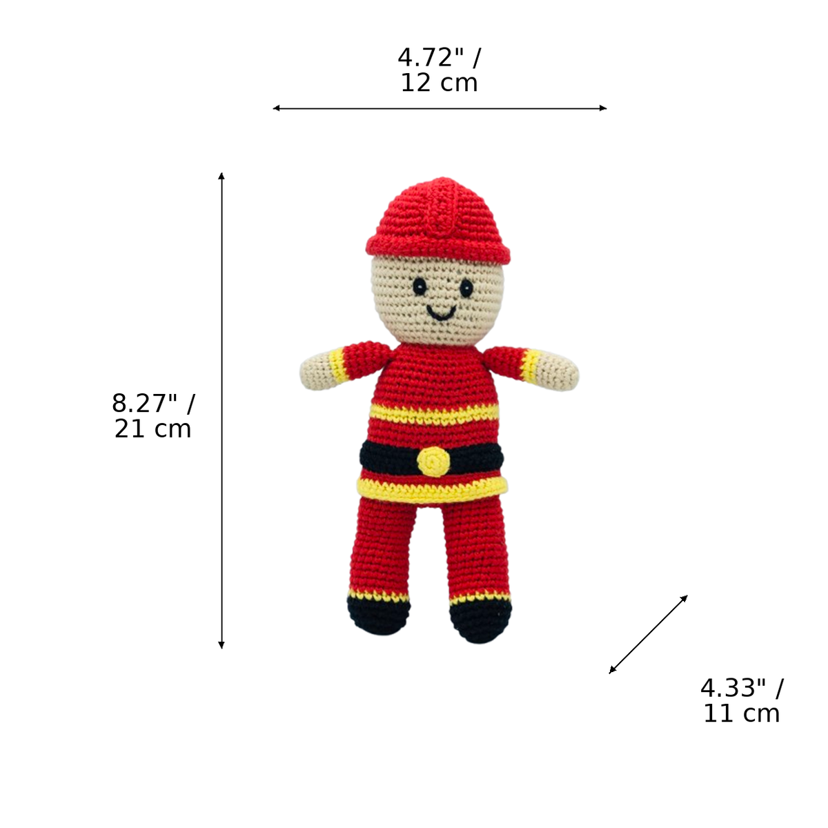 LS2492 - Firefighter Rattle dimensions