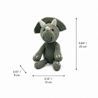LS2496 - Triceratops Rattle dimensions