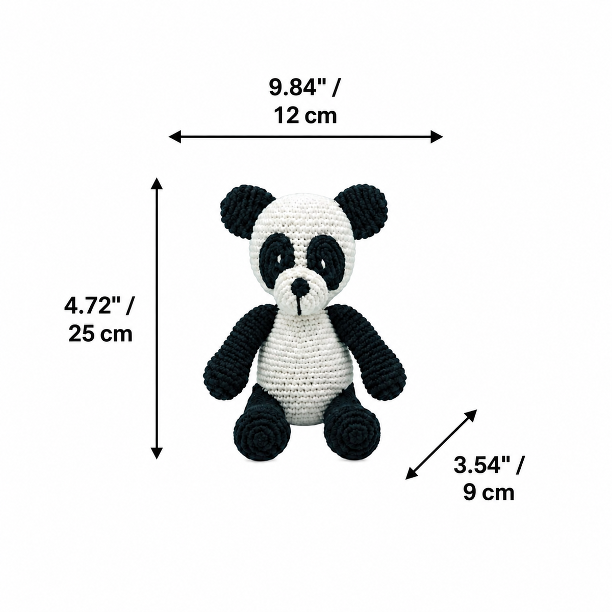 LS2502 - Panda Rattle dimensions