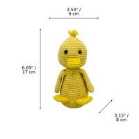 LS2503 - Duck Rattle - Yellow dimensions