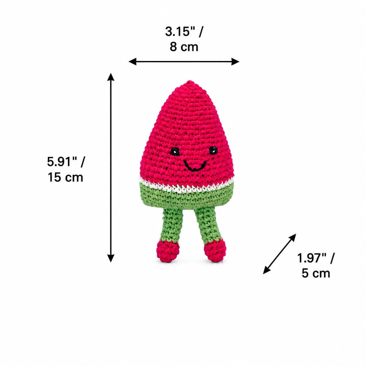 LS2513 - Watermelon Rattle dimensions