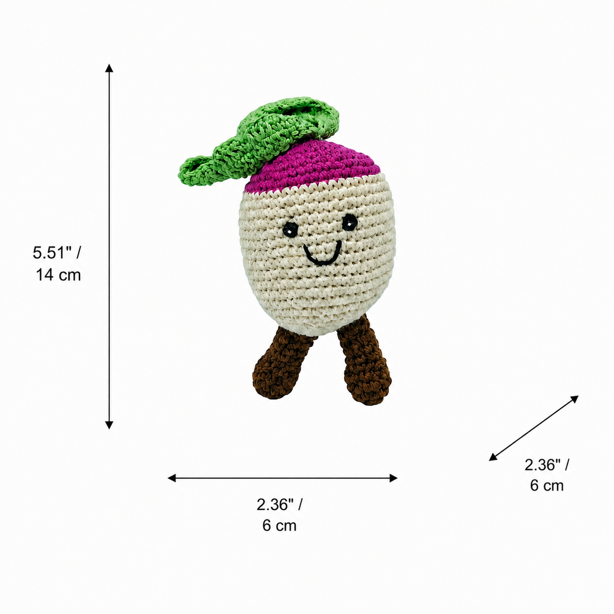 LS2531 - Turnips Rattle dimensions