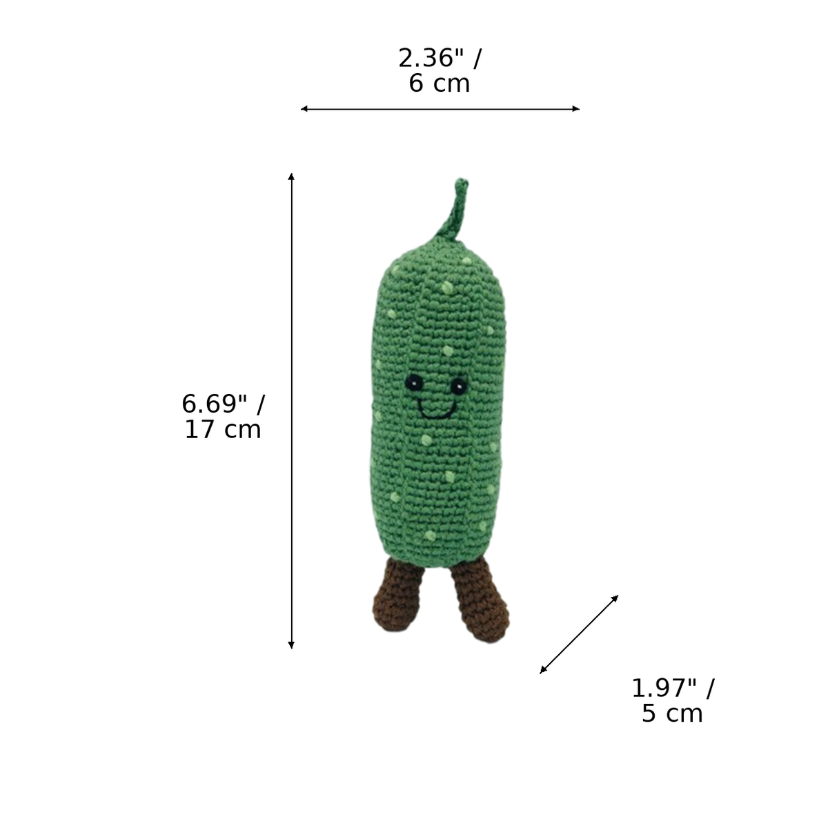 LS2534 - Cucumber Rattle dimensions