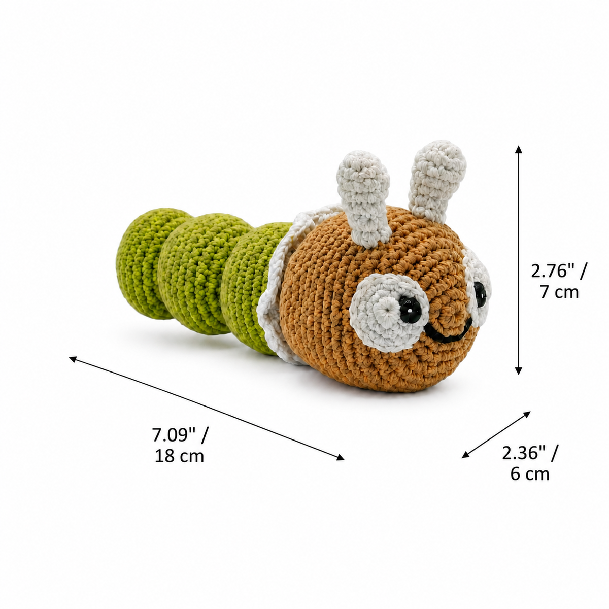 LS2540 - Caterpillar Rattle dimensions