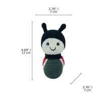 LS2542 - Ladybird Rattle dimensions