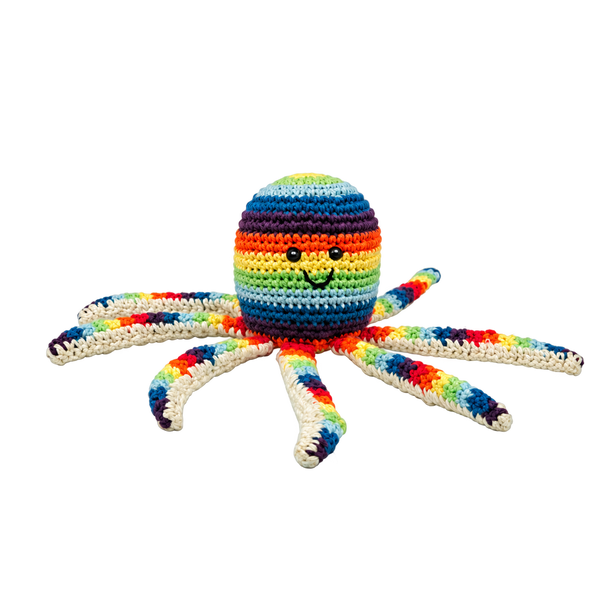 LS2570 - Octopus Rattle - Rainbow