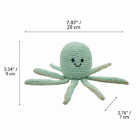 LS2573 - Octopus Rattle - Light Turquoise dimensions