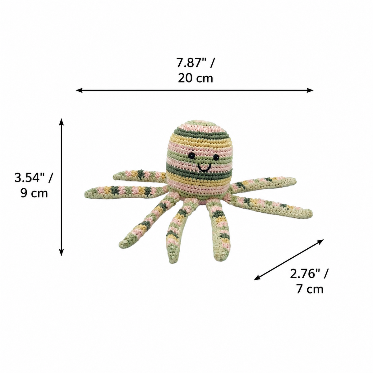 LS2574 - Octopus Rattle - Stripe dimensions