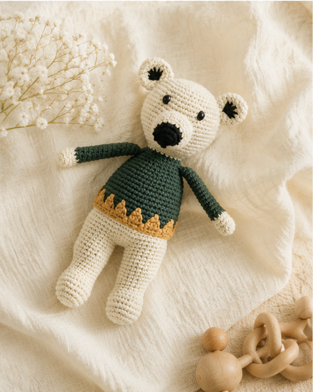 LS2613 - Arctic Polar Bear Rattle - Large 4