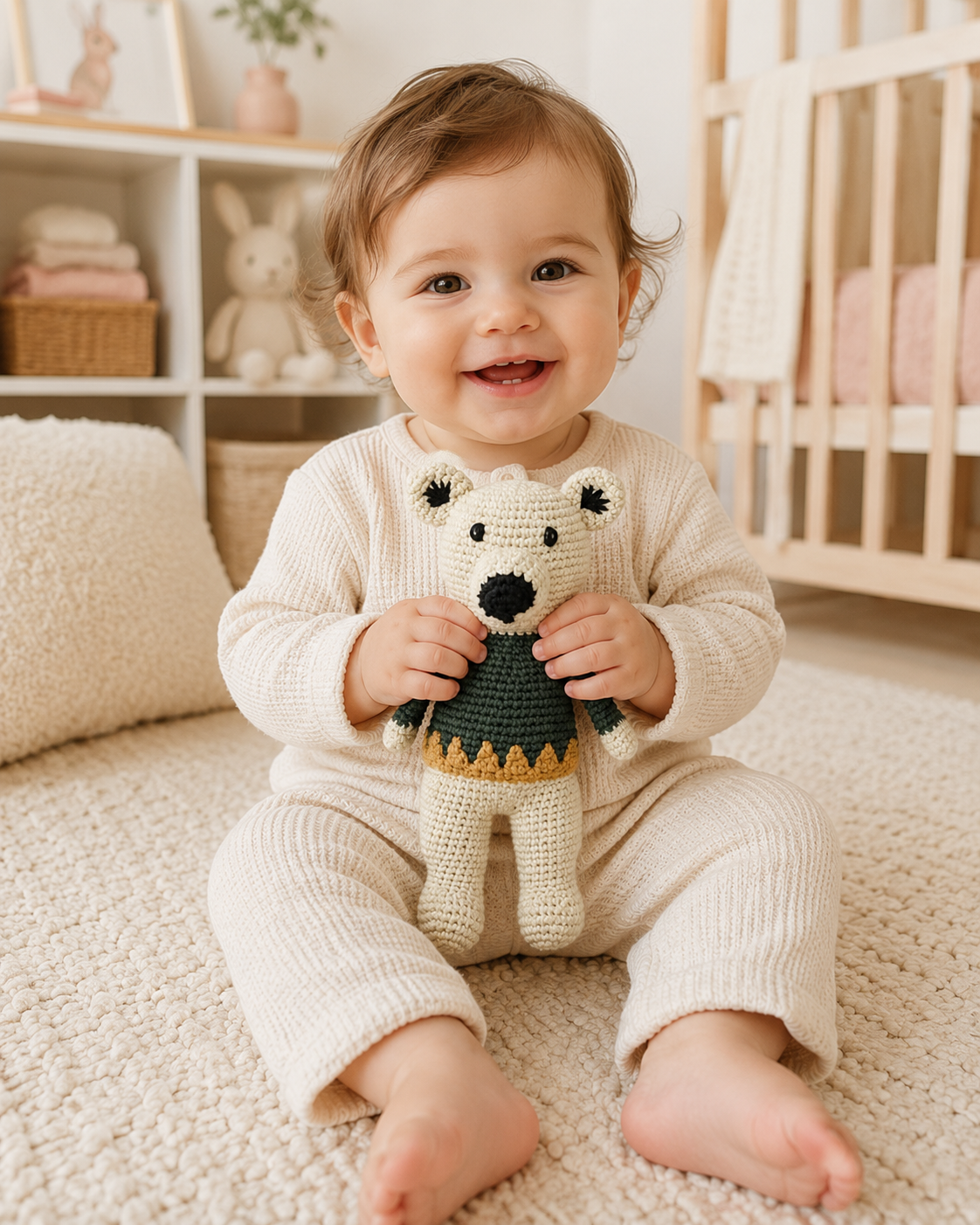 LS2613 - Arctic Polar Bear Rattle - Large 5